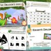 Dragon treasure hunt activity for kids