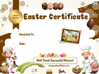 Easter certificate to print