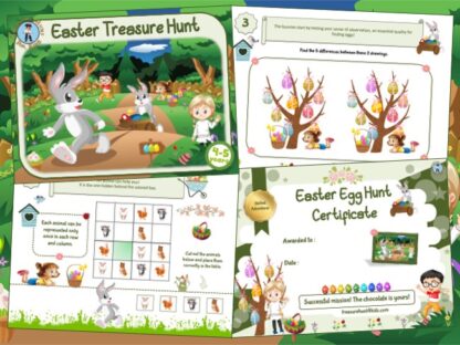 Printable Easter egg hunt for 4-5-year-old children