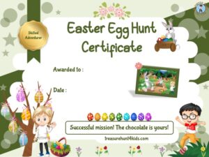 Easter eggs hunter's diploma