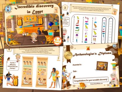 Egyptian treasure hunt party game