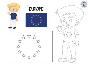Europe Coloring Page - Free Printables - Treasure hunt 4 Kids