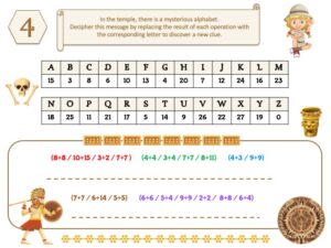 Inca explorer treasure hunt puzzle for kids to print