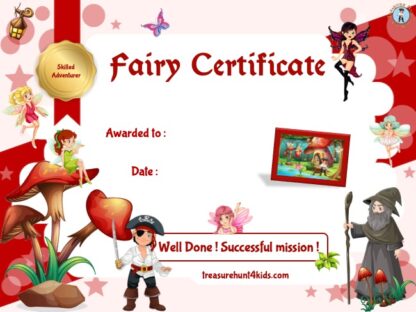 Fairy award to print