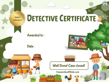 Farm Detective Certificate