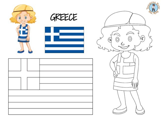 Greece coloring page