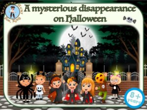 Halloween treasure hunt activity for kids aged 8 years