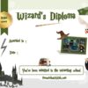 Wizard diploma, Harry Potter-themed