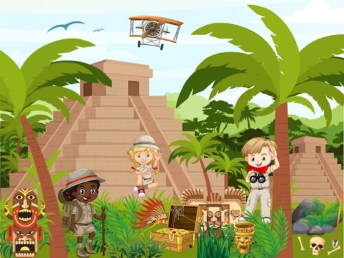 Inca treasure hunt game for kids