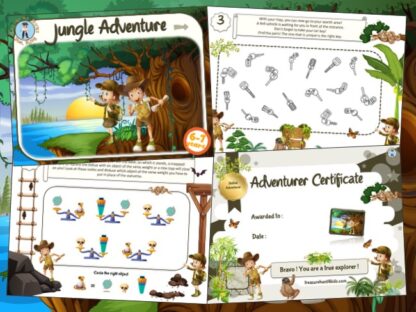 Jungle scavenger hunt party game