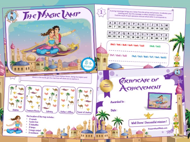 Magic treasure hunt party game for kids