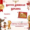 Handwriting Native American diploma