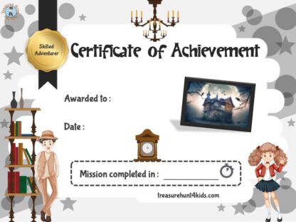 escape room certificate of achievement