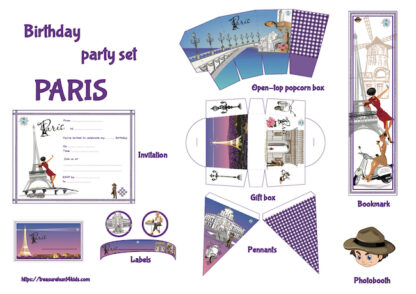 Paris birthday party set to print