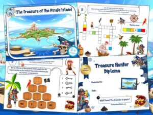 Pirate Island treasure hunt for kids' birthday party