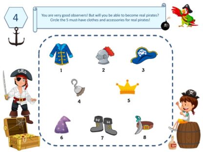Pirate puzzle for treasure hunt