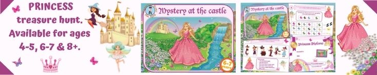 Printable princess Adventure : treasure hunt 