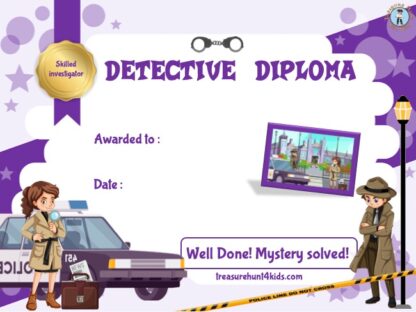 printable detective certificate