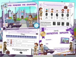 ready-to-print and play detective mystery party game for kids
