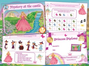 Princess party treasure hunt for kids activity to print