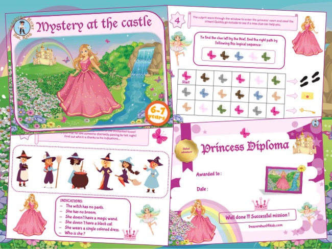 Princess party treasure hunt for kids