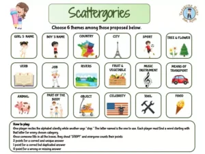 Learn to play a french game called "le baccalauréat"