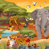 Savanna mystery game to print for kids