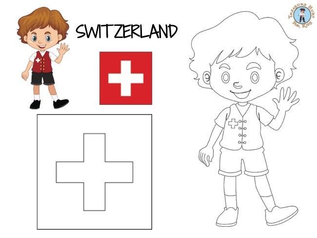 Switzerland coloring page