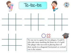 Noughts and crosses activity for kids to print for free