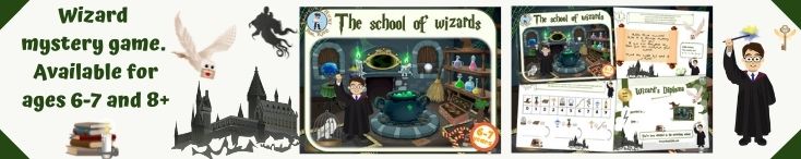 Harry Potter birthday game of investigation at the school of wizards