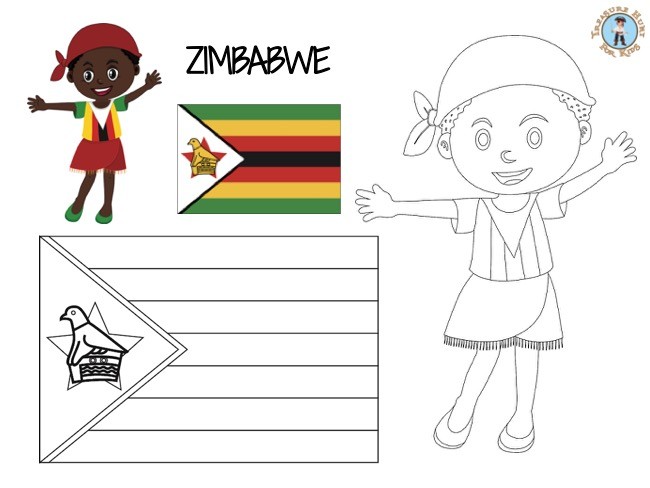 Zimbabwe coloring page