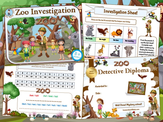 Zoo adventure party game