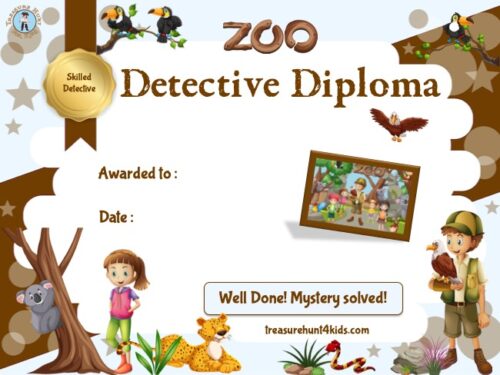Zoo mystery game - Detective Investigation - Treasure hunt 4 Kids
