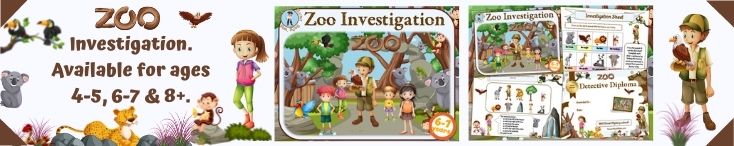 Zoo investigation game for kids