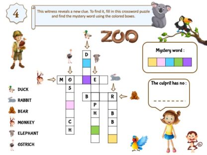 Zoo treasure hunt clue for kids