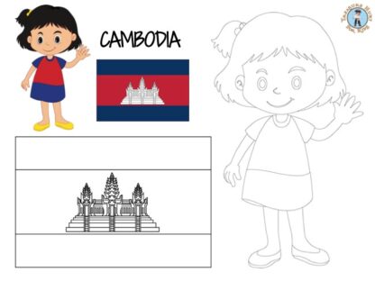 Cambodia coloring page