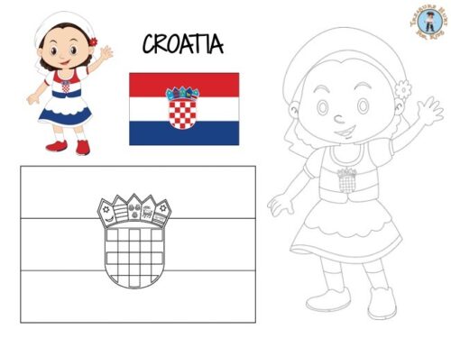 Croatia coloring page