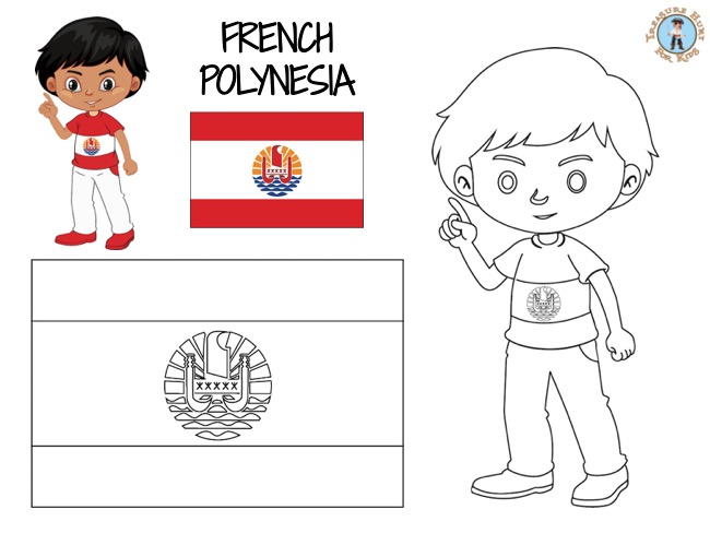 French Polynesia coloring page