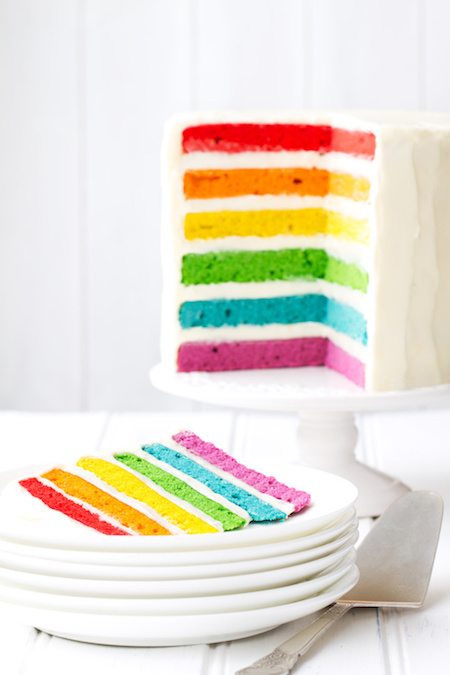 Rainbow cake for kids birthday party