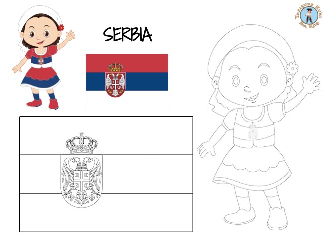 Serbia coloring page