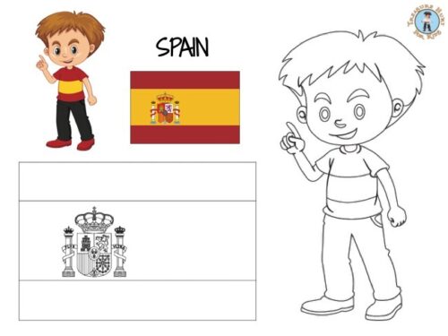 Spain coloring page