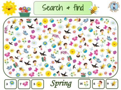 Spring search and find to print for kids