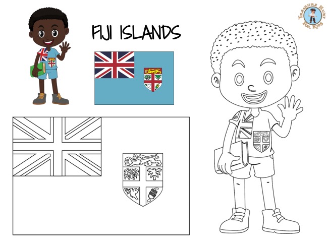 Fiji Islands coloring page