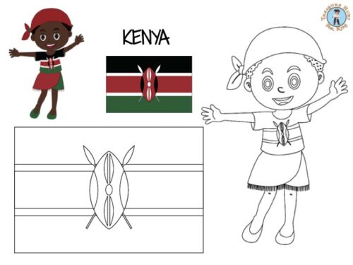 Kenya coloring page