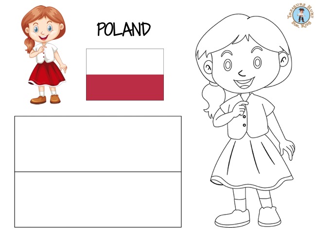 Poland coloring page