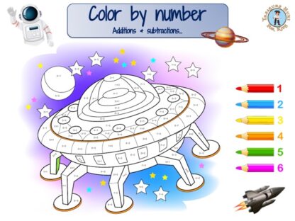 space color by number