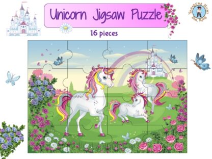 Unicorn jigsaw puzzle to print