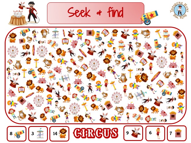 Circus seek and find