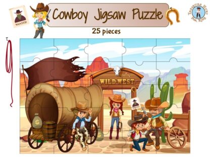 cowboy jigsaw puzzle to print
