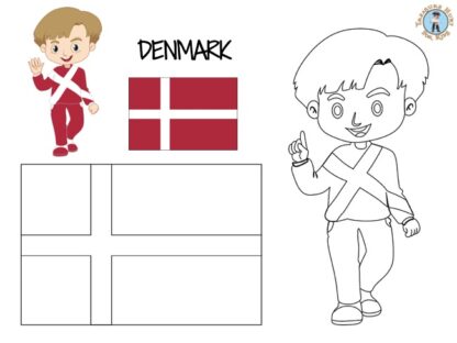 Denmark coloring page
